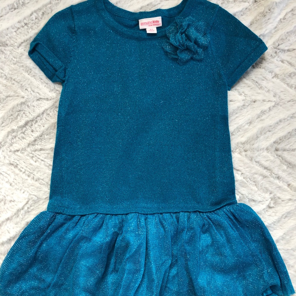 OshKosh Teal Ruffle Shirt Sz 3T